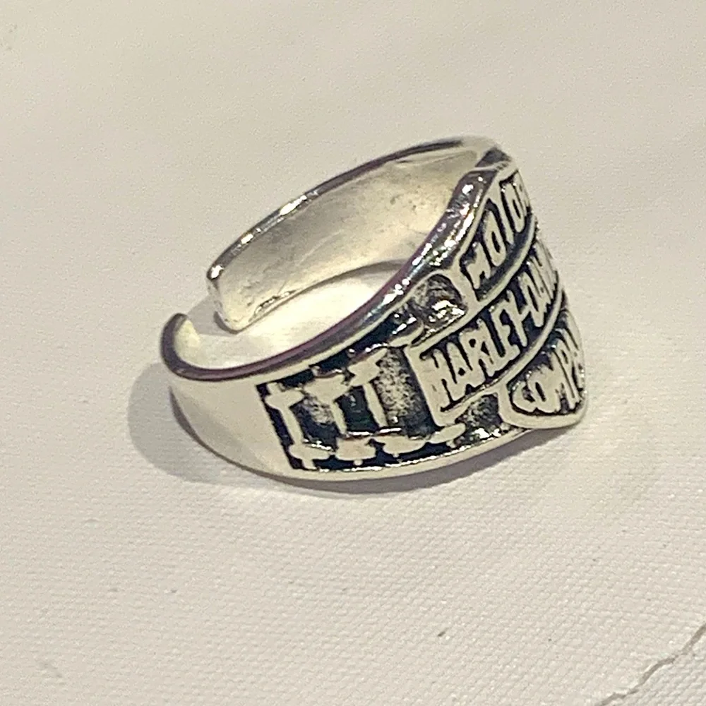 HARLEY DAVIDSON motorcycle company silver tone unisex ring - Picture 3 of 11